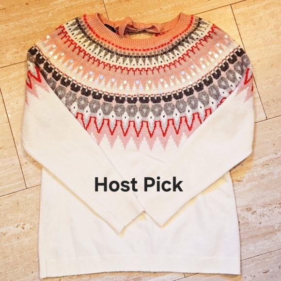 Talbot's Multi-Colored Design Print Sweater - Picture 1 of 9